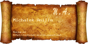 Michalek Anilla névjegykártya